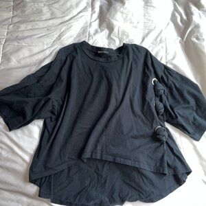 Zara Black Top with Knot Accents
